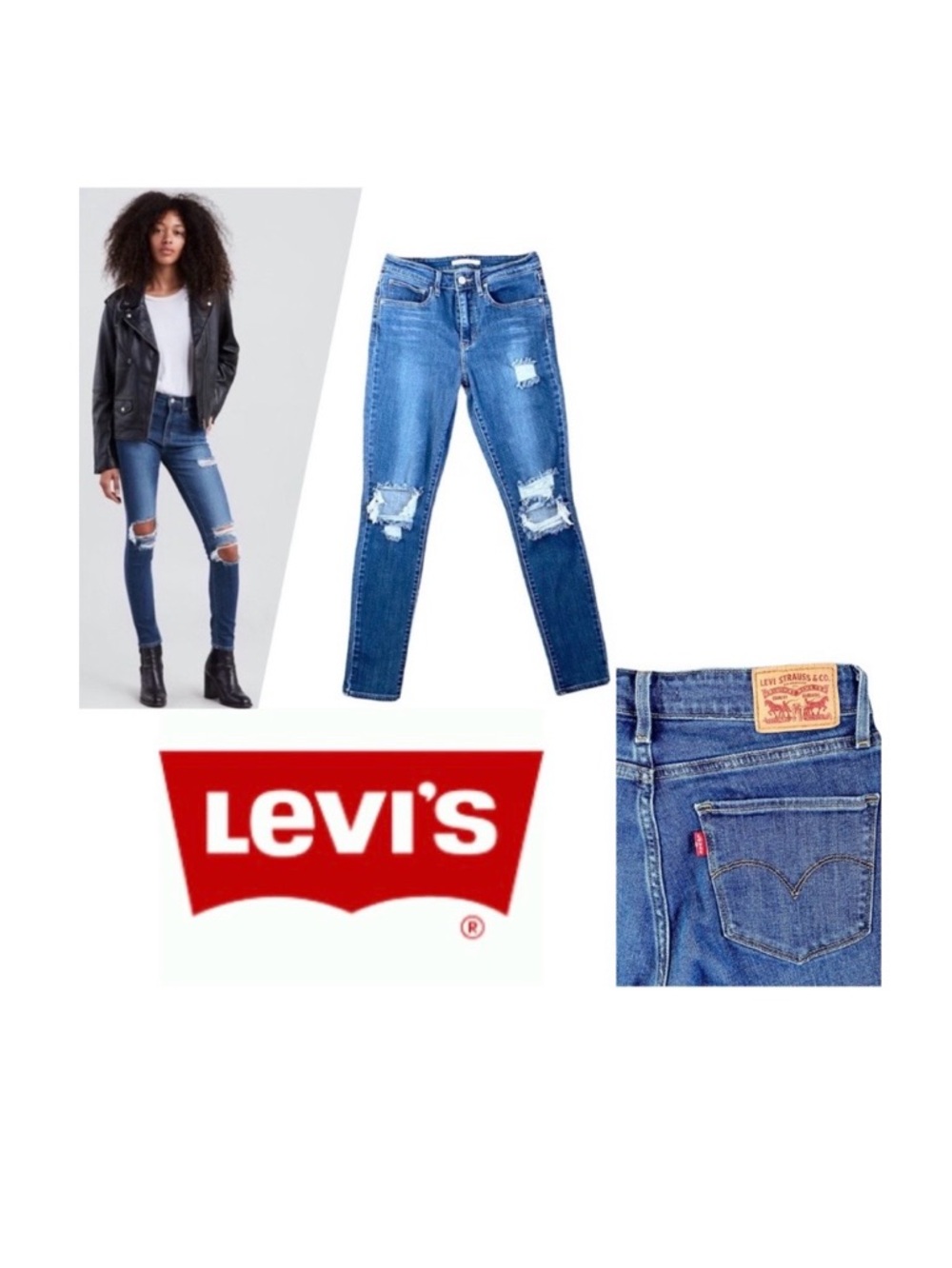 Levi’s 721 High Rise Destroyed Manic Monday Jeans | 27